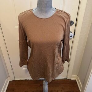 JM Collection Brown Women's Top